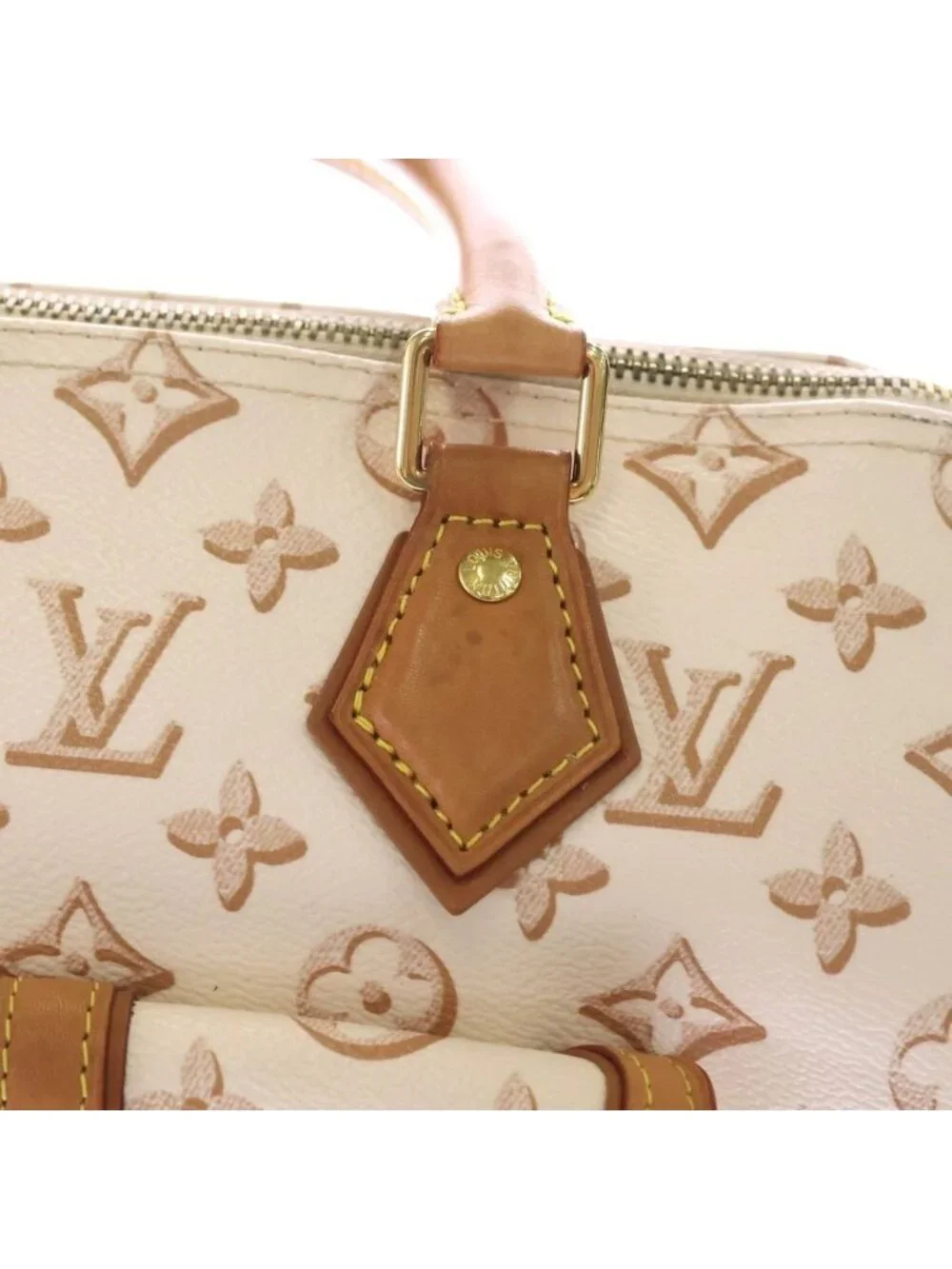 Louis Vuitton Monogram Speedy Bandouliere 25 Forever Shoulder Bag Leather White